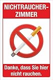 WERBEPUNKT. Schild Nichtraucherzimmer Rauchen verboten Hinweisschild 3 mm Alu-Verbund 600 x 400 mm