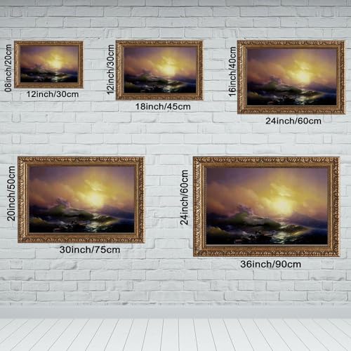 La neuvième vague d'Ivan Aivazovsky : tableau impression sur toile salon - 2