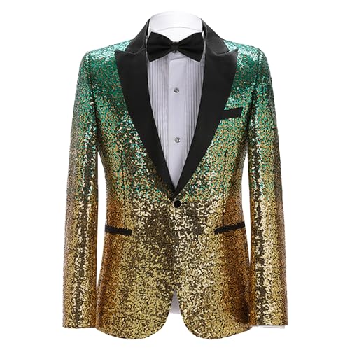 Manteau costume à sequins dégradés pour homme avec finitions haute couture