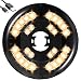 Patio Umbrella Light Warm White 3 Lighting Modes Cordless 24 LED Lights,4 AA Battery Operated Umbrella Pole Light for Patio Umbrellas Camping Tents or Outdoor Use