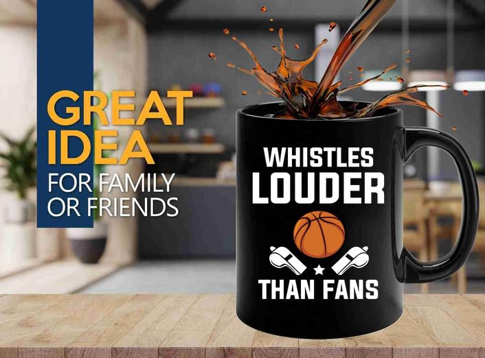 Taza para árbitro de baloncesto 11oz negra miniatura 2
