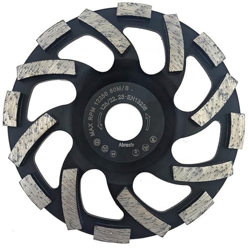 Disque Diamant 125mm à Meuler le Béton, Meule Abrasive pour Poncer Béton, Pierre, Granit
