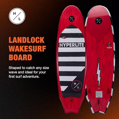 image for Hyperlite Landlock Wakesurf Board – Forgiving Longboard Style Wakesu