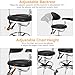 Helivivfy Dental Assistant Chair,Dentist Chair with 360° Rotation Armrest,Dental Stool with Adjustable Backrest and Height Soft PU Leather Black