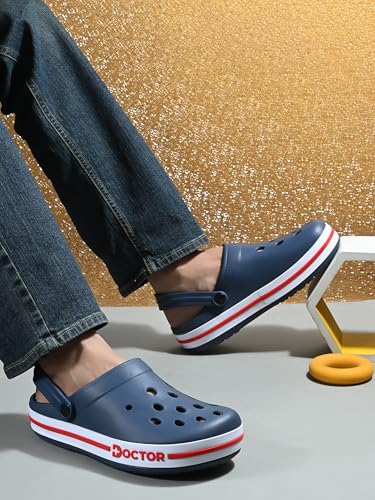 Image of Men Clogs with Back Strap | Lightweight Comfort Footwear | Cushioned EVA Sole | Anti-Slip Everyday Wear Clogs for Indoor, Outdoor, Work & Casual Use