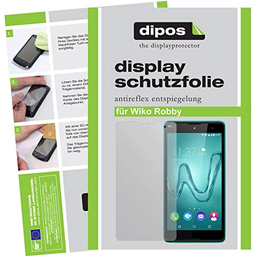 Dipos Lot de 2 films de protection d'écran mats antireflets pour Wiko Robby