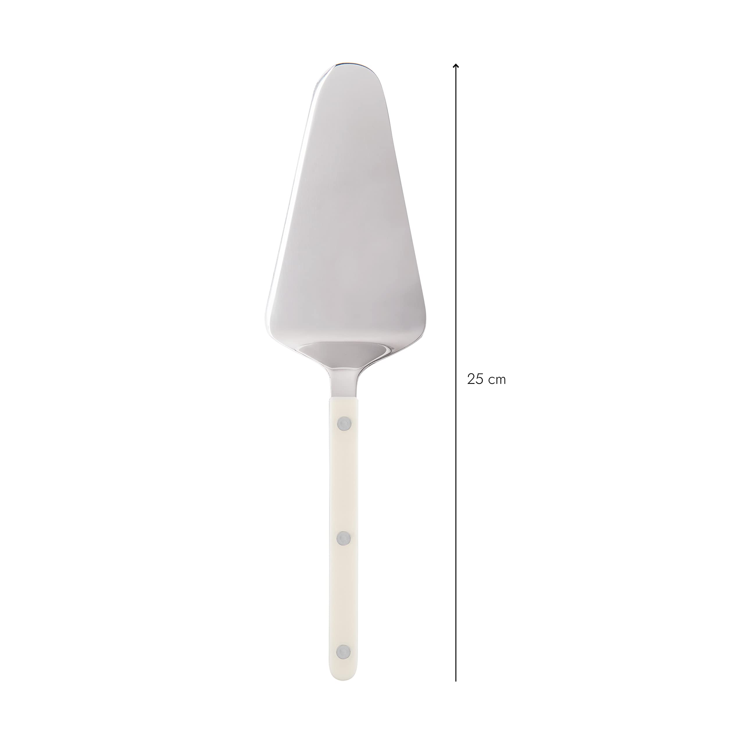 Sabre Paris | Pelle à Tarte Bistrot Couleur Ivoire. Couvert en Acier Inoxydable. Idéale pour Servir Toutes Vos pâtisseries, tartes sucrées ou salées.