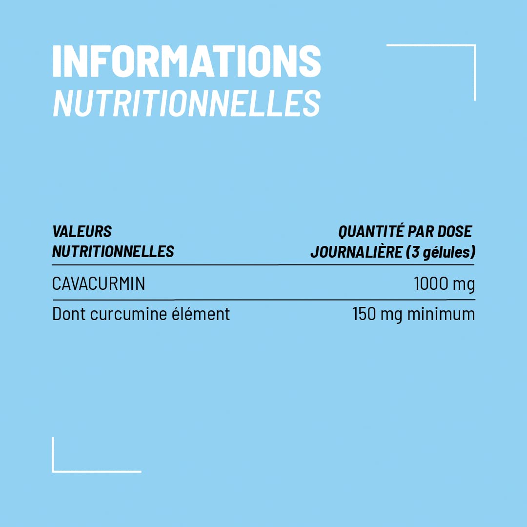 Nutripure | Active Curcumine 100% pure Cavacurmin® | Vegan | Antioxydant & anti inflammatoire naturel | Hydrosoluble : biodisponibilité 39X sans additif nocif | 90 gélules | 1 Mois | Made in France