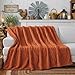 50x70 Inch Rust Throw Blanket - Soft & Fluffy Fleece, Cute & Aesthetic, Perfect for Sofa, Couch, Chair, Bed, Living Room & Bedroom, All-Season Use, Plush & Cozy Decorative Blanket