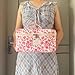 WYJ Pink Large Quilted Floral Makeup Bag Cute Soft Coquette Aesthetic Cosmetic Bag Cotton Travel Toiletry Bag for Women