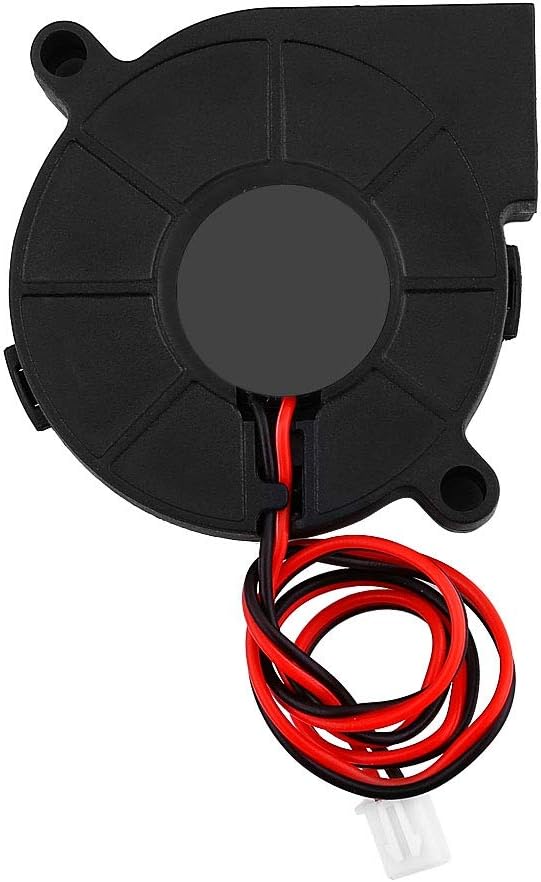 Elprico Turbofan de Impresora 3D, Kit de Enfriador de turbofan de 50 * 15 mm DC 12/24V, Ventilador de enfriamiento Radial de soplado Duradero para Impresora 3D(24V)