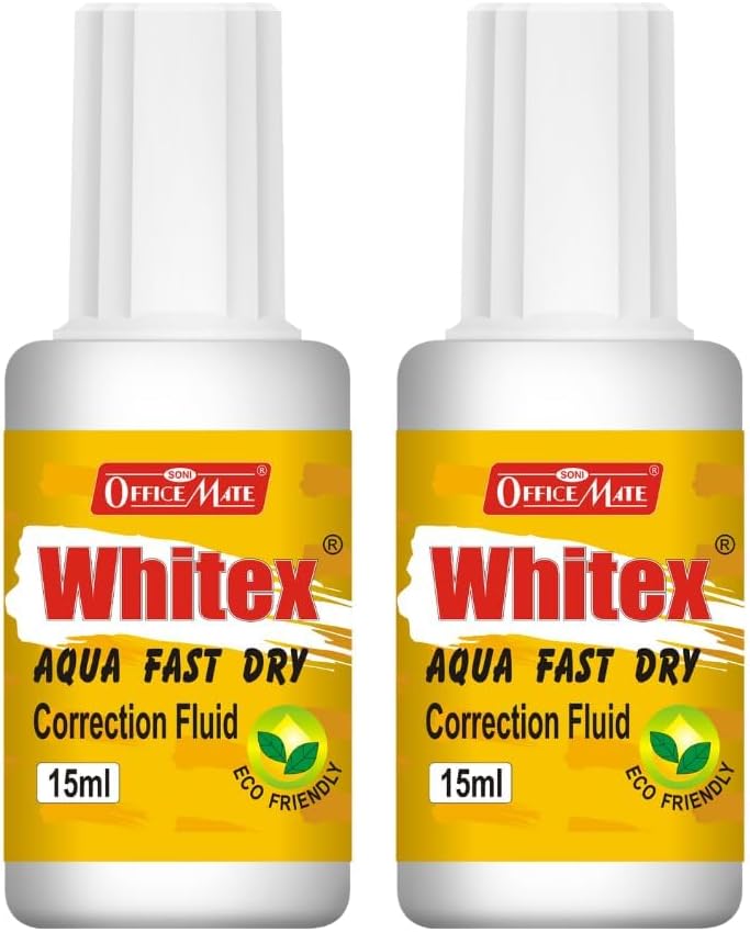 Soni Officemate Whitex Correction Fluid(15 Ml) (5 Pcs)