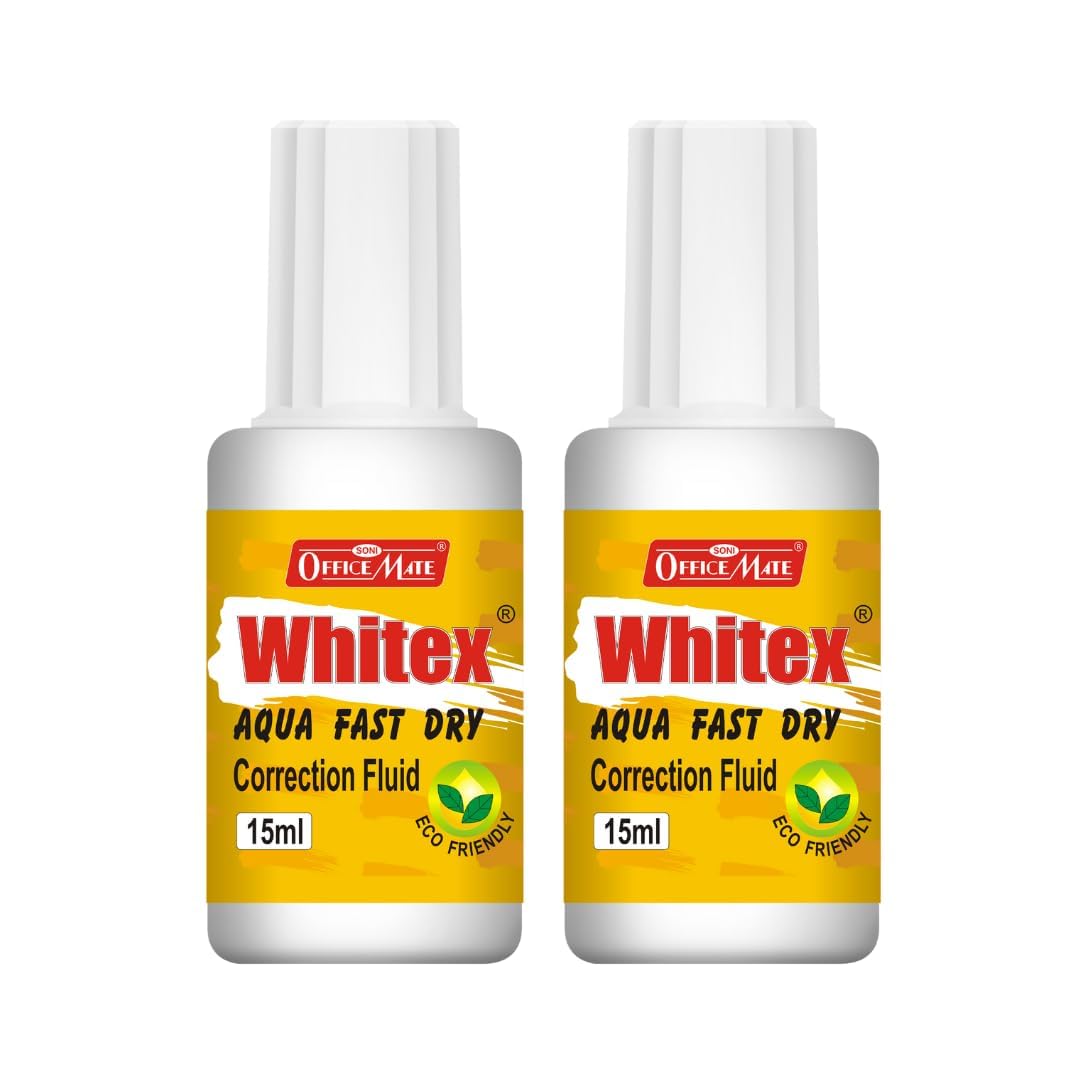 Soni Officemate Whitex Correction Fluid(15 Ml) (5 Pcs)