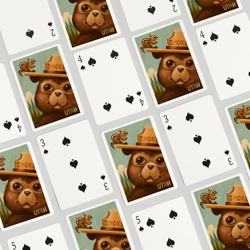 Lantern Press Utah, Smokey Bear y Ardilla, 52 Cartas Póker miniatura 4
