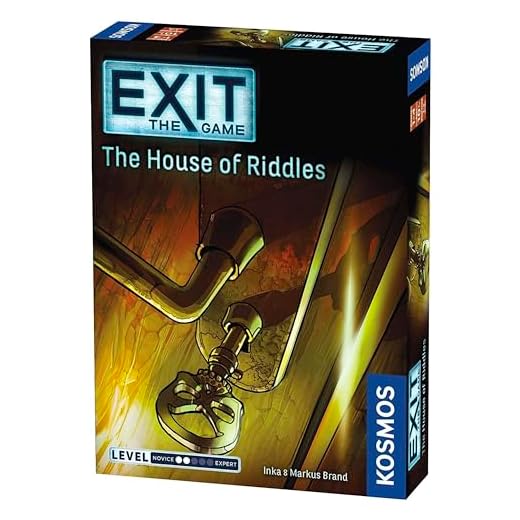 Exit: The House of Riddles | Exit: The Game - A Kosmos Game from Thames & Kosmos | Family-Friendly, Card-Based At-Home Escape Room Experience for 1 To 4 Players, Ages 10+, Multi-colored