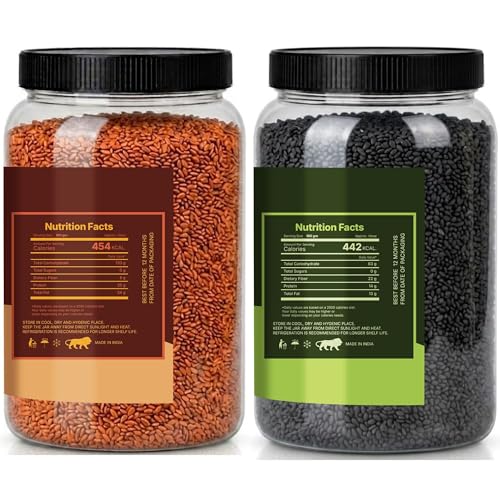 Image of LILA DRY FRUITS Seeds Combo Pack Halim Basil Seed 100 g x 2 | Sabja Seeds & Halim Seeds Mix | Raw Super Seeds for Daily Nutrition and Healthy Lifestyle Perfect for Gifting