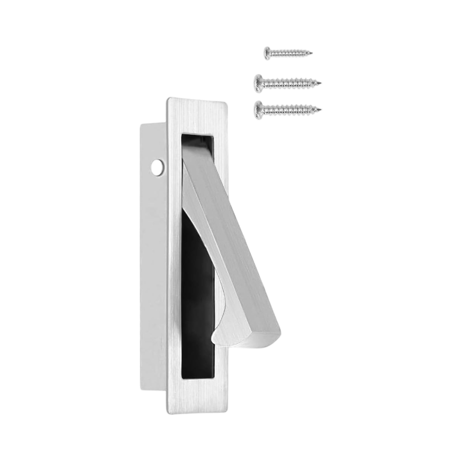 ZYOUQI Stainless Steel Sliding Door Handle Cabinet Door Pull Recessed Finger Flush Pulls for Closet, Sliding, Barn Doors Stainless Steel Handle