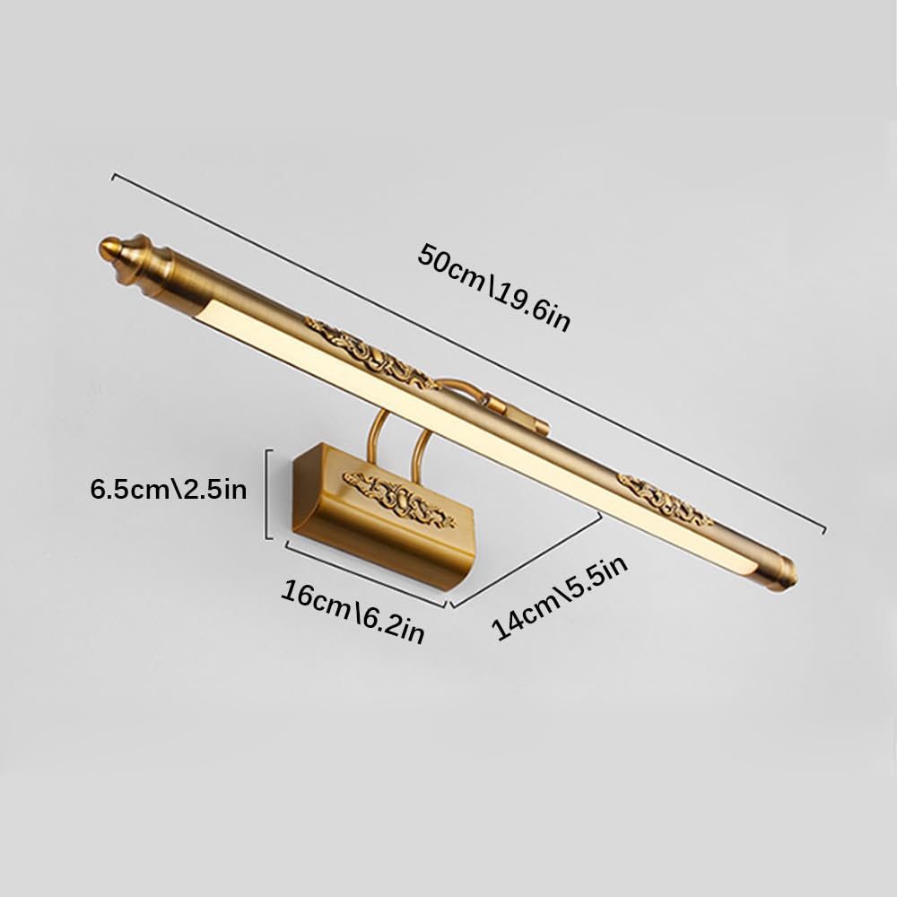 Jadssox Luz Dorada para tocador de baño sobre Espejo, Luces LED para Accesorios de baño, lámpara de baño Morden, lámpara de baño, Aplique de Pared de baño Cepillado sobre Espejo