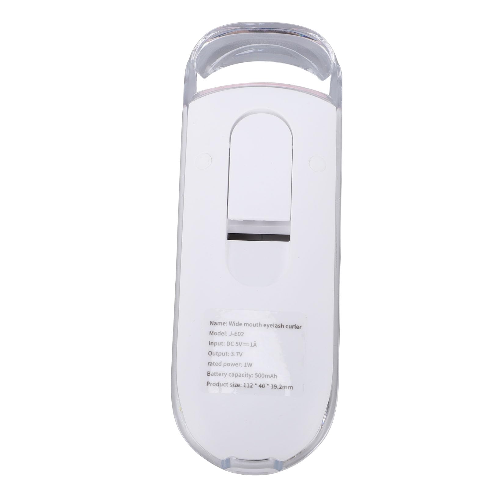 YUYTE Rizador de Pestañas Calentado, Eléctrico Recargable con 2 Configuraciones de Calor Ajustables, Forma Curva 3D para Levantar Pestañas sin Esfuerzo (WHITE)
