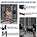 Royal Fitness Smith Machine Home Gym, Power Cage Rack with Pulley System with Weight Bench and 240 Lbs Cast Iron Weight Plates, Squat Rack with LAT Pull Down System, Black