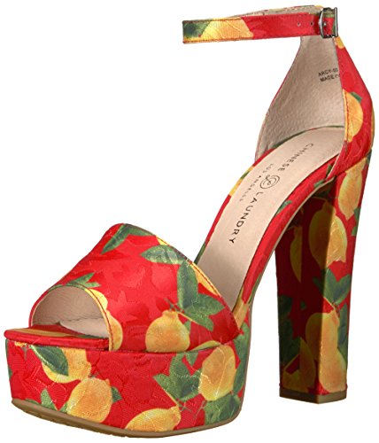 Chinese Laundry Women's Avenue 2 Heeled Sandal, red Lemon Print, 8.5 M US