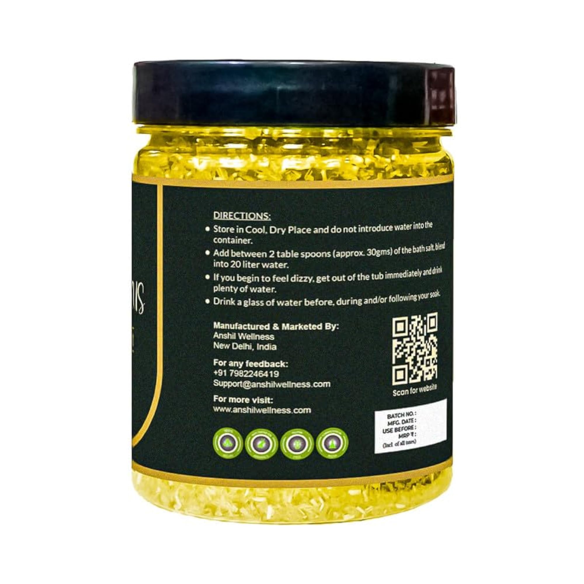 Solar Plexus Chakra Balancing Bath Salt, 450g