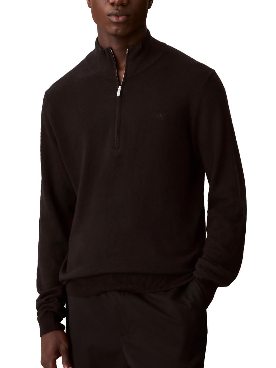 Men's Wool Blend Quarter Zip Sweater