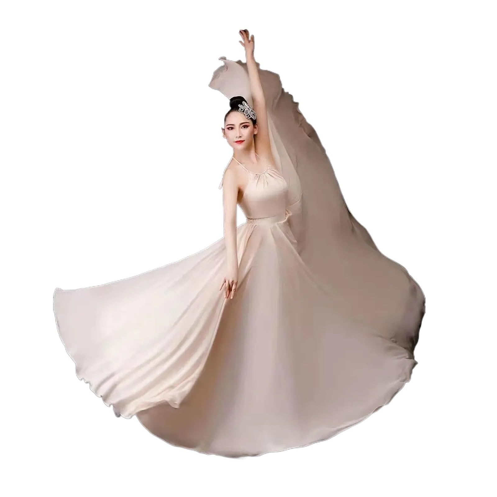 Falda de Danza Swing Grande Falda Larga for Mujer, Vestido de Danza del Vientre, Gasa, for Ballet, con Gran Movimiento, Falda 720 Grados, Disfraz Baile