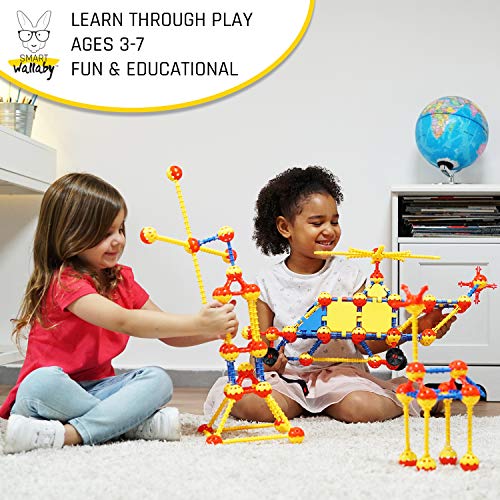 160 pc. STEM Toy Building Set - Balls & Joints Educational Construction for Learning Development & Imagination + 56 pc. 2-in-1 Flexible Parts Vehicle Set with tools. for Boys & Girls Ages 3-7