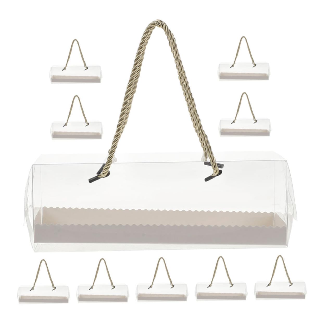 LIFKOME Dessert Box Lids Cake Roll Packaging Boxes Portable Cupcake Carrier Ideal for Party Wedding Present