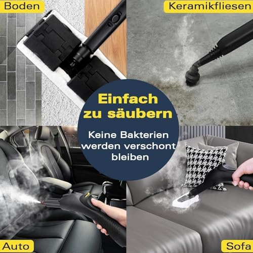 Waitbird Dampfreiniger,Hausdampfreiniger,Handdampfreiniger mit 21 Zubehör,248 ° F hohe Temperatur, Geeignet für Böden, Sofas, Innendekoration, Grill, Fenster, Waschsaugerzubehör