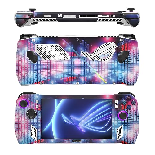 Image of MightySkins Skin Compatible with Asus ROG Ally - Neon EQ | Protective, Durable, and Unique Vinyl Decal wrap Cover | Easy to Apply, Remove, and Change Styles