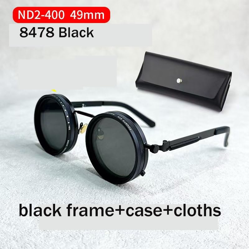 Hand Made Nd-400 9 Gears Round Polarized Adjustable Dimming Men Sunglasses women Filter Diving Fishing - Image 6