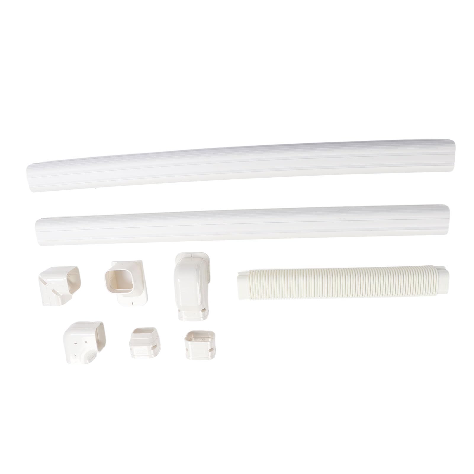FTVOGUE Klimaanlage Dekorative PVC Leitungsabdeckungsset, Mini Split Wärmepumpen Rohrabdeckung mit Neutralem Beigeton für 1-2 AC Rohrschutz