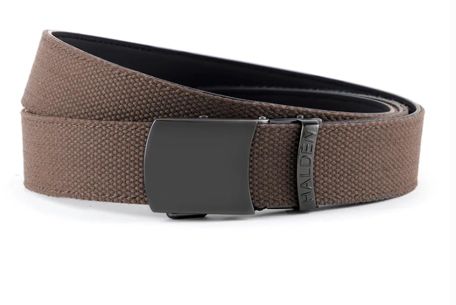 halden CANVAS Belt For Men Formal (Free Size Fits Up to 44 Inch Waist) Ratchet Straps, Unique Magnetic Auto-lock Buckle Buckle Belt For Mens-picture-33