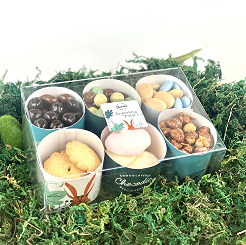 CHOCOLAT DE PAQUES - COFFRET 6 TIMBALES PAQUES 355G - CHOCOLAT DE PAQUES - GOURMANDISES DE PAQUES - OEUFS EN CHOCOLAT