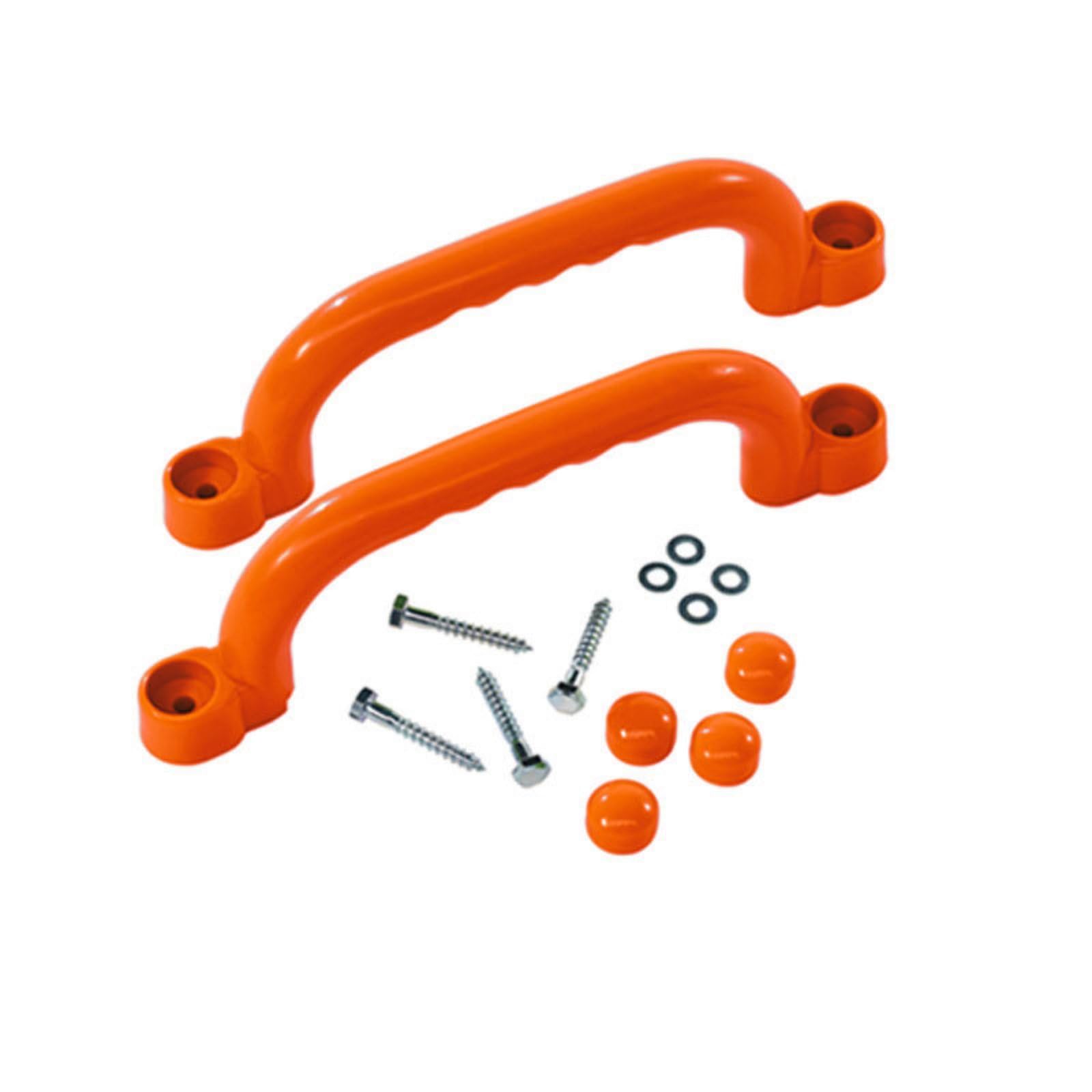 2 Pieces Polished Edges Climbing Frame Handles Kids Climbing Handle Sturdy Construction Playset Grab Handle Heavy Duty for Toddlers, Outdoor, Orange-image-37