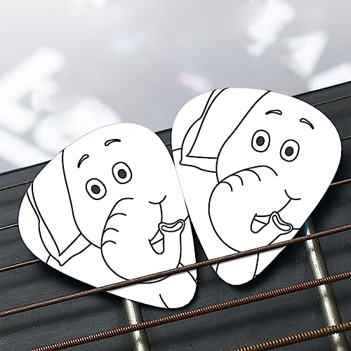 Lot de 12 médiators en forme d’éléphant Blanc - Les Beatles, Paul McCartney, John Lennon, RIngo Starr, George Harrison Lot de 12 médiators en forme d'éléphant Blanc – Image 8