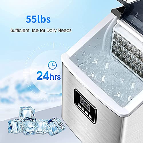 Máquina para hacer hielo de mostrador 25Kg/24H acero inoxidable miniatura 2