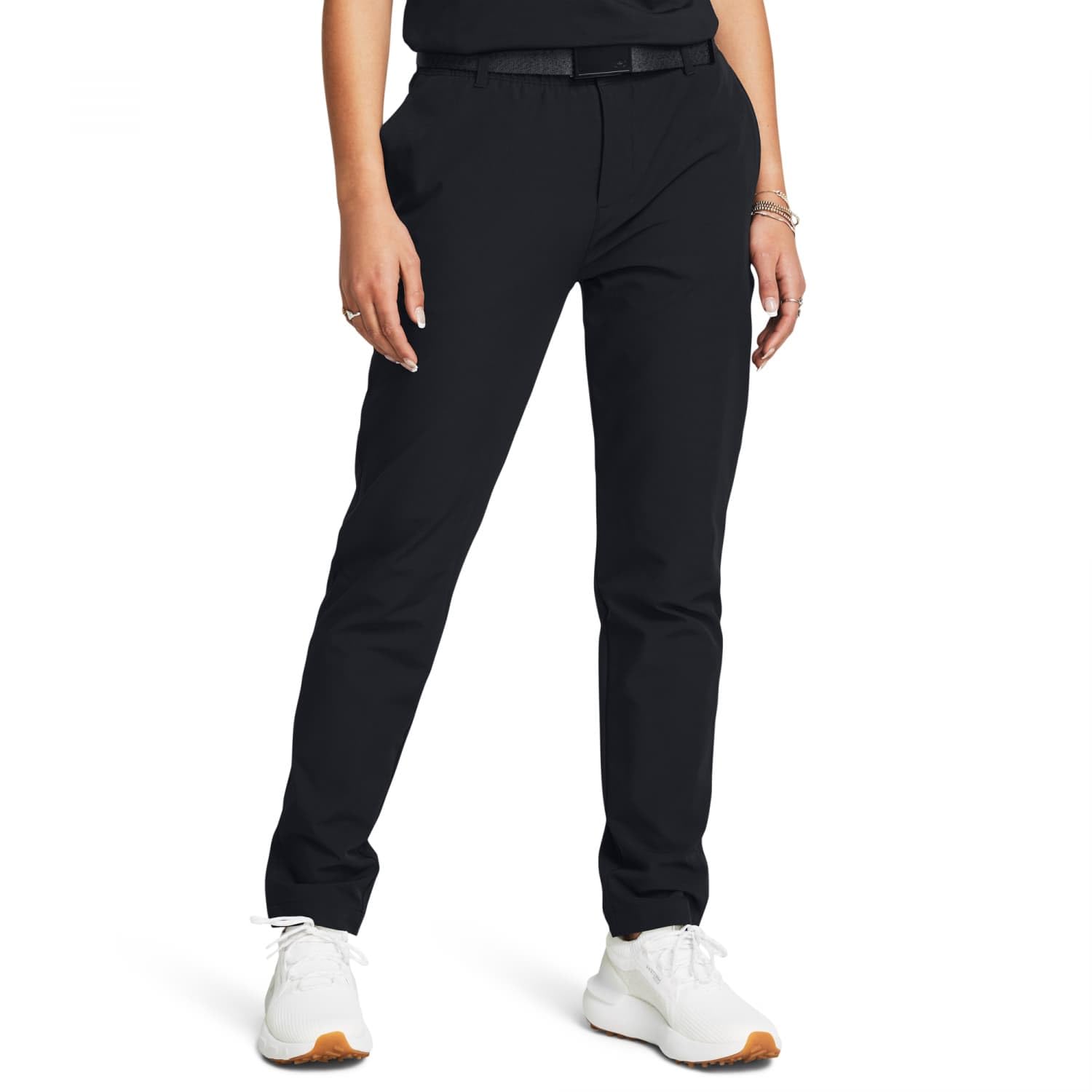 Under Armour Women's Drive Pants Golf, (001) Black/Black/Halo Gray, 10
