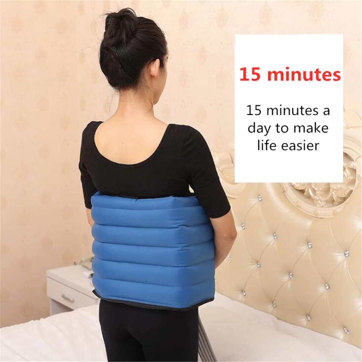 6-Hohlraum-Lymphdrainage-Bein-Massagegerät, elektrisches Bein-Luftkompressions-Massagegerät für Zirkulationsarm-Bein-Taille wickelt Fußknöchel-Wadenmassage-Maschine Schmerzen entspannen, Bein-Kompre