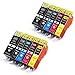 CIVO 10 Pack Ink Cartridges Compatible Replacement for Inkjet Printer PGI-225 & CLI-226 with Ink Level Indicator (2 PGI-225BK, 2 CLI-226BK, 2 CLI-226C, 2 CLI-226M, 2 CLI-226Y)