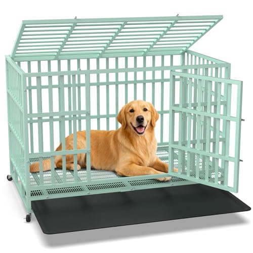 Robuste Hundebox aus Stahl, ausbruchsicher, für den Innenbereich, Doppeltür, hohe Angstzustände...