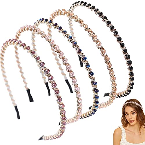 Cerchietto Natalizio Con Strass Merry Christmas Per Donne E Ragazze, Colore Oro, Diametro 12,7 Cm