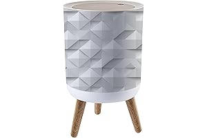 Origami-Inspired Triangular Trash Can for a Modern Decor