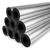 Tubo Isolante ID 20 22 26 27 34 43 48 60 76 89 110 114 133 159 219mm Isolante Termico per Tubi, Tubo Di Isolamento Schiuma per La Protezione Dal Gelo Di Tubi Esterni(ID43mm x T30mm x L0.9m)