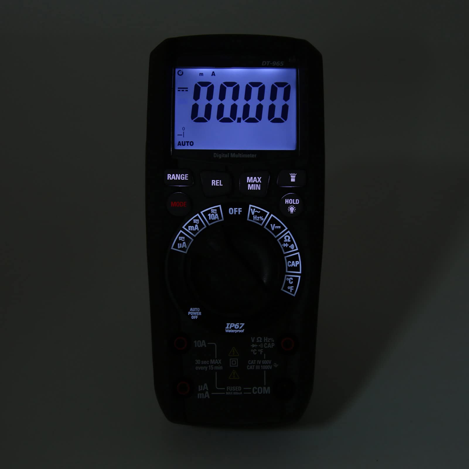 Yctze ?965 Hochgenaues Multimeter – Multifunktionales True-RMS-Digitalmessgerät für Industrie und Außenbereich, Leicht mit Großem Display
