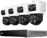 eufy PoE Bullet-PTZ Cam S4, NVR Add On Cam, 24/7 Recording, 4K UHD Triple Lens, 122° FOV, 360° Pan and Tilt, 8× Hybrid Zoom, AI Tracking, Red and Blue Light, Color Night Vision, PoE Plug and Play