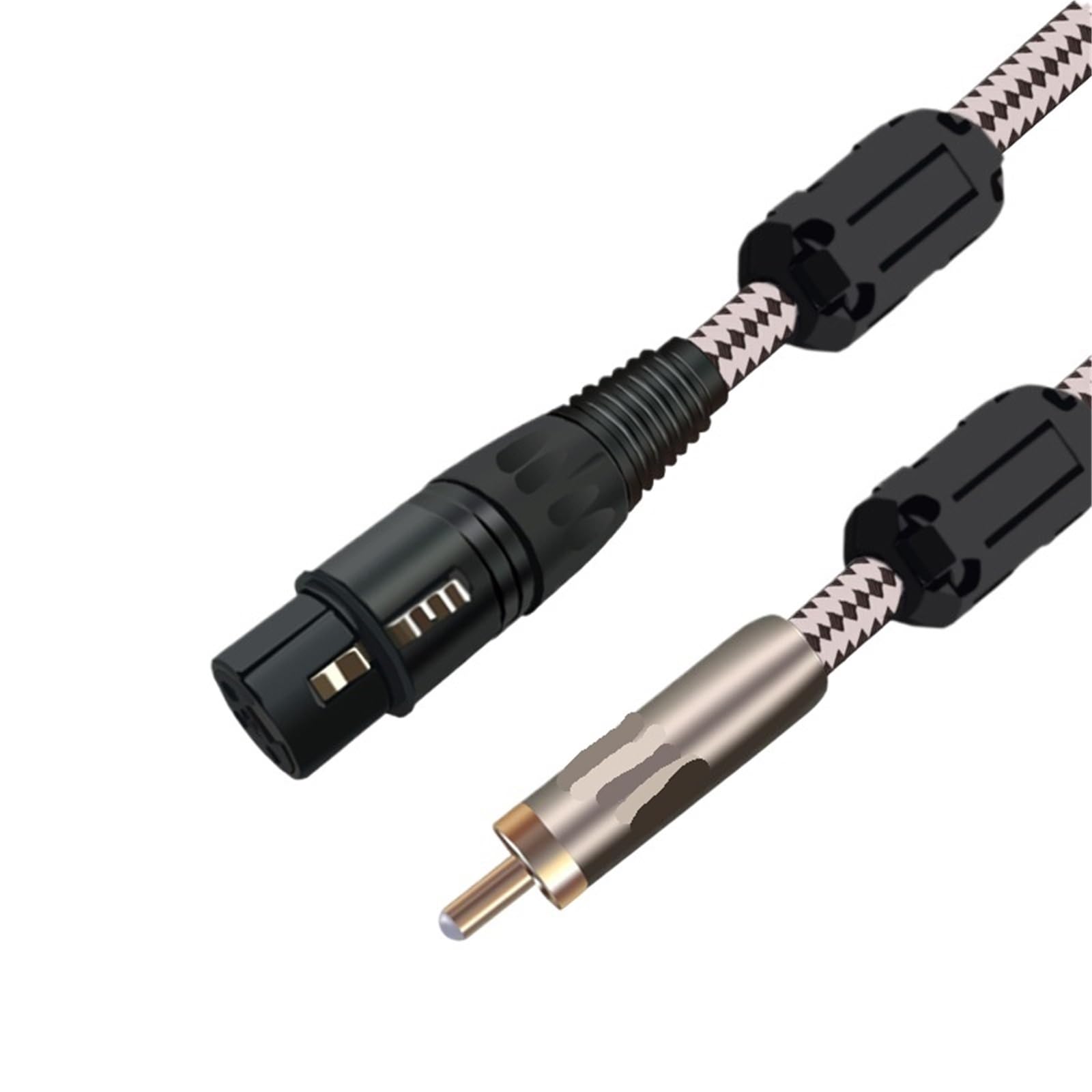 HYUERI Gniazdo XLR na wtyczkę, ekranowany kabel audio do subwoofera, miksera, wzmacniacza, mikrofonu, głośnika, kabla AV, 1 m, 2 m, 3 m (biały, 8 m)