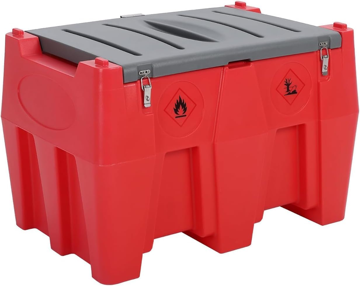14 Gallon Portable Fuel Caddy with Manual & Electric Pump, Gasoline Container with 10ft Hose & Wheels, Fuel Storage Tank for Cars, Lawn Mowers, ATVs, Boats, Farm & Home Use